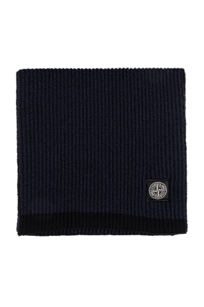 Scarf with logo patch