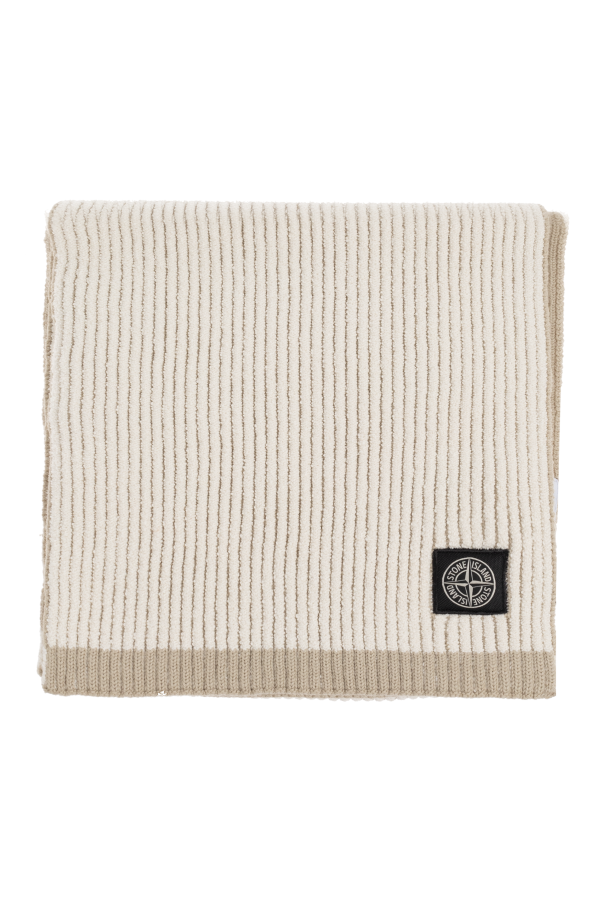 Scarf with logo patch od Stone Island