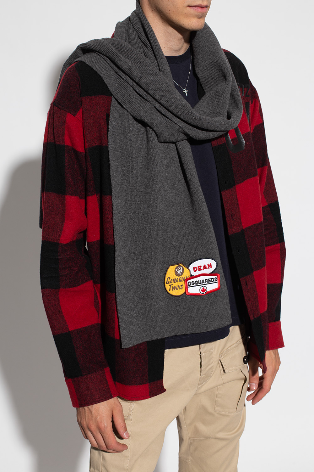 Dsquared2 Logo-appliquéd scarf