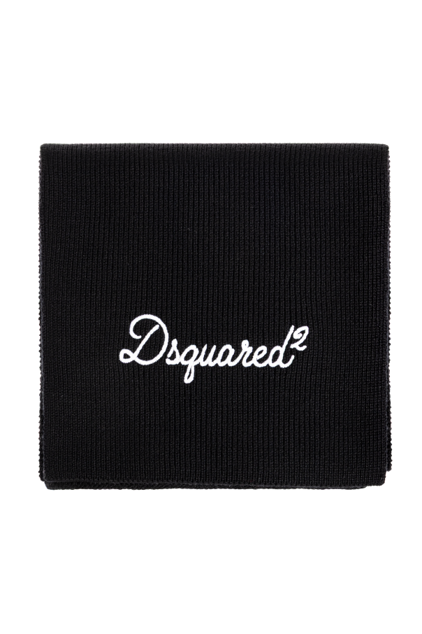 Wool scarf with embroidered logo od Dsquared2