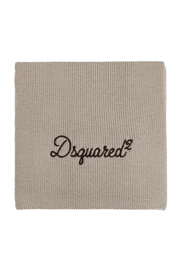 Wool scarf with embroidered logo od Dsquared2