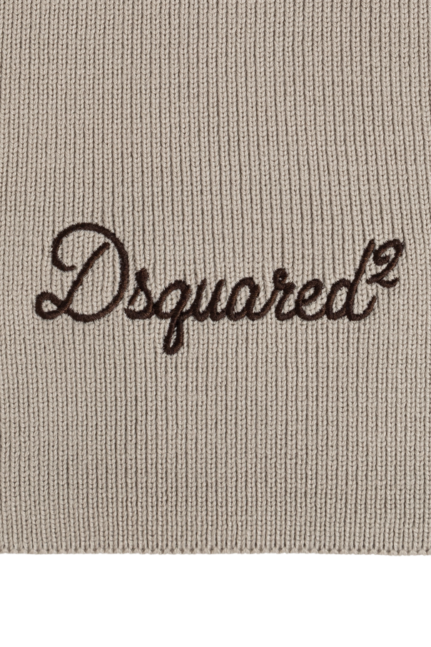 Dsquared2 Wool scarf with embroidered logo