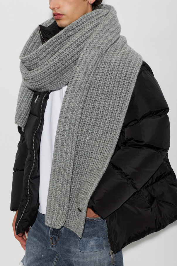 Dsquared2 Wool scarf with stitched logo