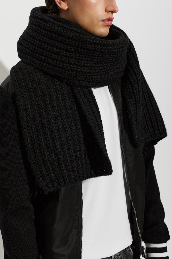 Dsquared2 Wool scarf with sewn-in logo