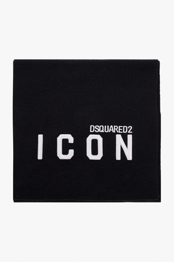 Dsquared2 Wool scarf with logo