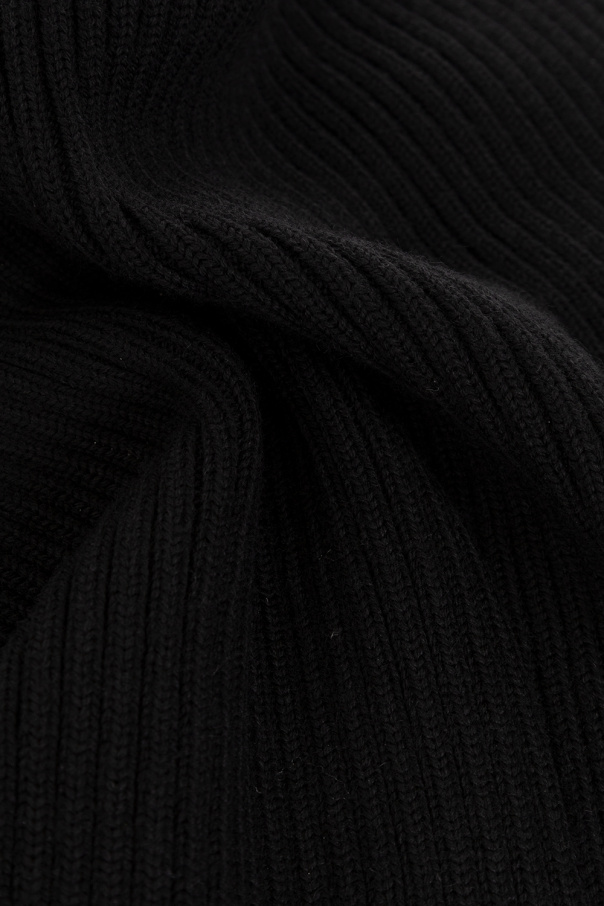 Dolce & Gabbana cropped sheer tulle bomber jacket Wool scarf