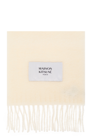 Alpaca scarf with logo od Maison Kitsuné