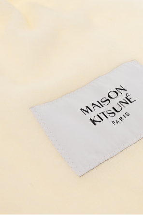 Maison Kitsuné Alpaca scarf with logo