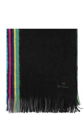 Wool scarf od Parisian leather-look tie waist shirt in burgundy