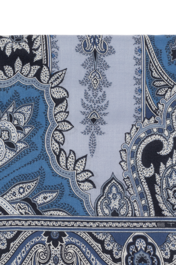 Etro Cashmere scarf with decorative pattern