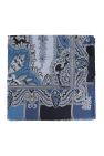 Etro BLUE Cashmere scarf with decorative pattern