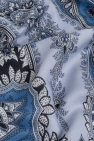 Etro BLUE Cashmere scarf with decorative pattern