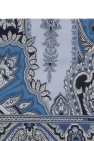 Etro BLUE Cashmere scarf with decorative pattern