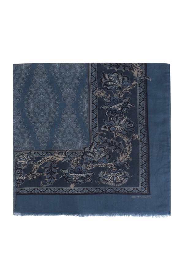 Etro Cashmere scarf with decorative pattern