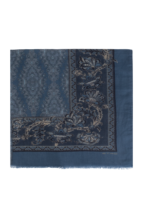 Cashmere scarf with decorative pattern