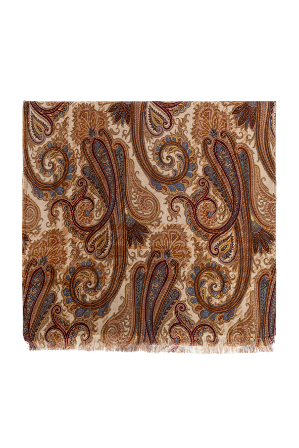 Wool scarf with raw edges od Etro