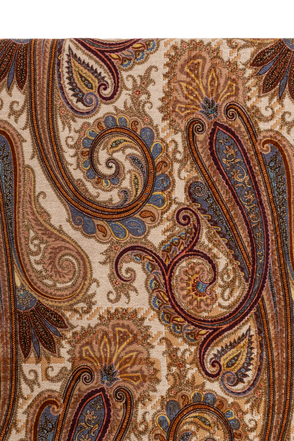Etro Wool scarf with raw edges