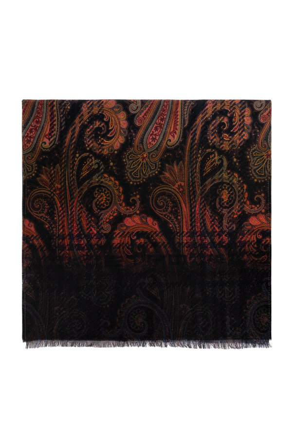 Wool scarf with raw edge od Etro
