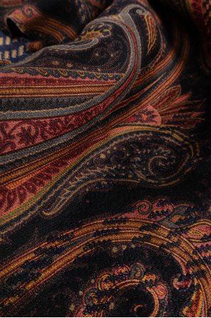 Etro Wool scarf with raw edge