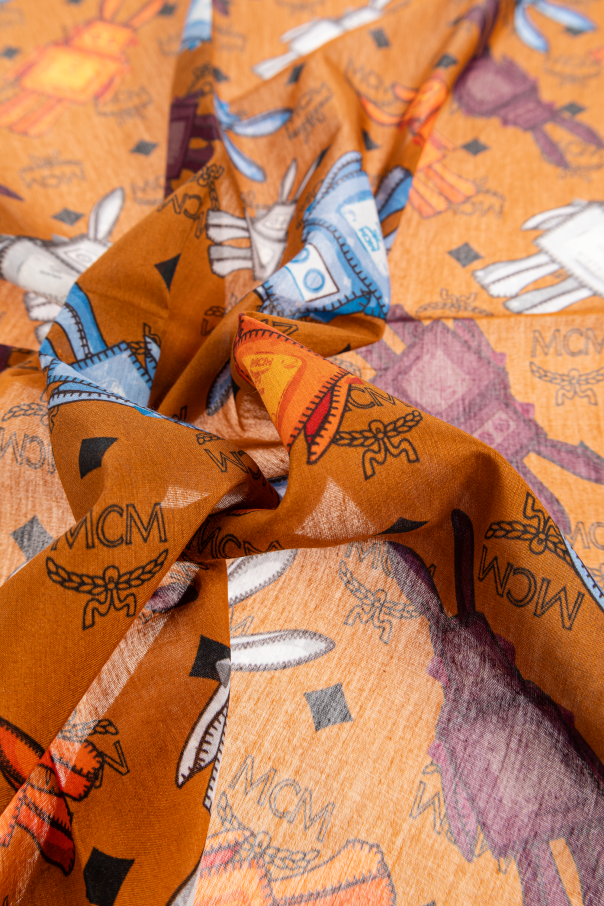 MCM Cotton scarf with print