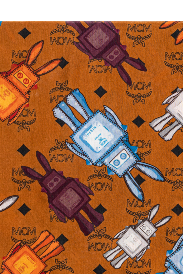 MCM Cotton scarf with print