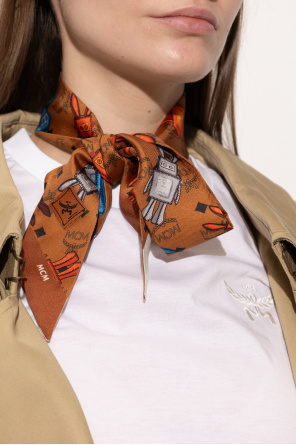 Silk scarf with print od MCM