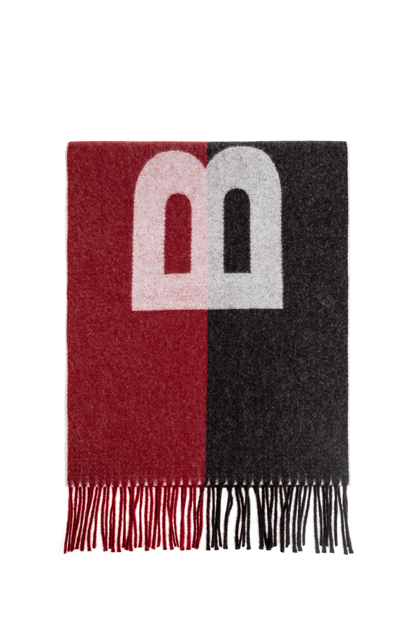 Bally Bufanda de lana con logo
