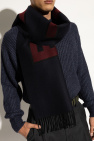 Bally NAVY BLUE Wool scarf