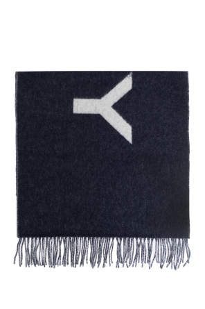Wool scarf with logo