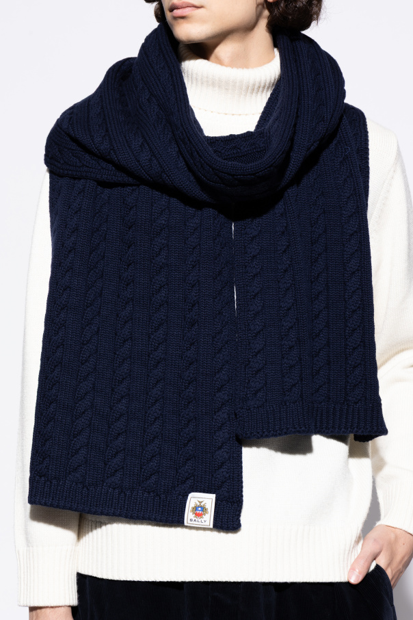Bally Wool scarf with logo patch