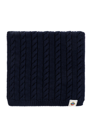 Bufanda de lana con parche con el logo