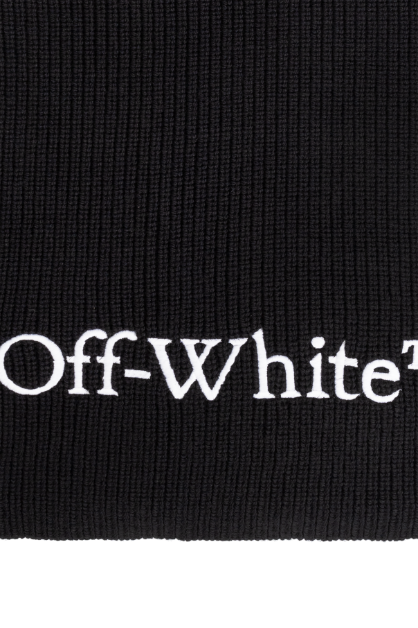 Off-White Szal z wyszytym logo