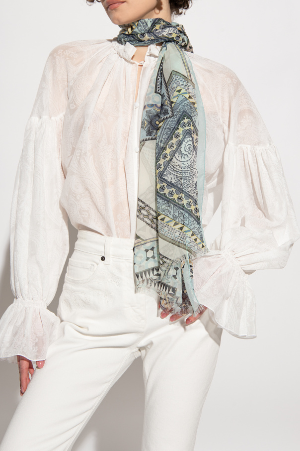Etro Silk scarf with geometrical pattern