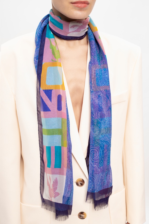 Etro Fringed silk scarf