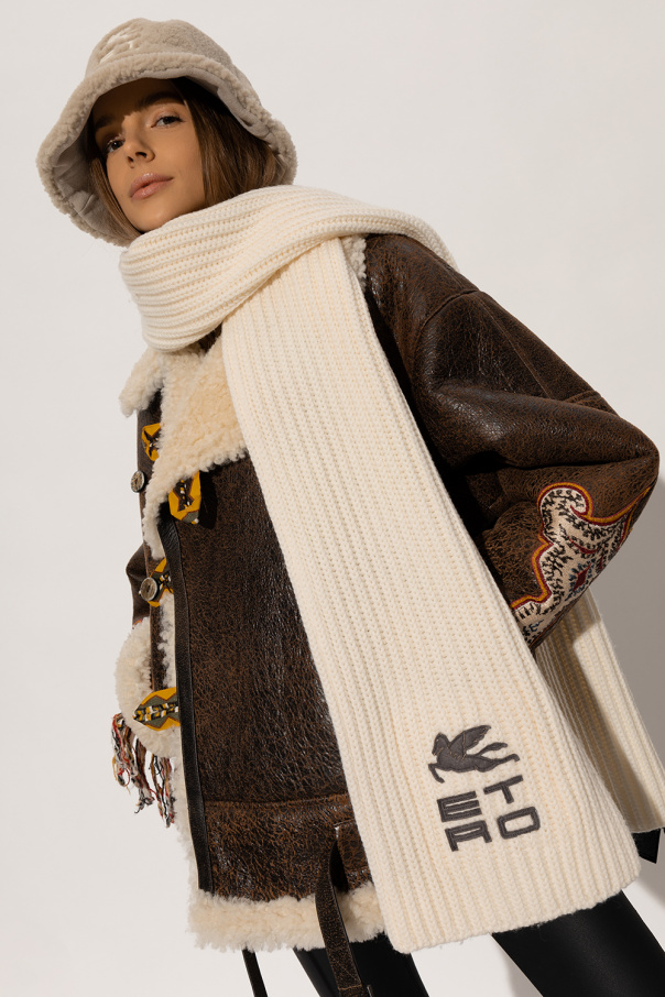 Etro Wool scarf with logo