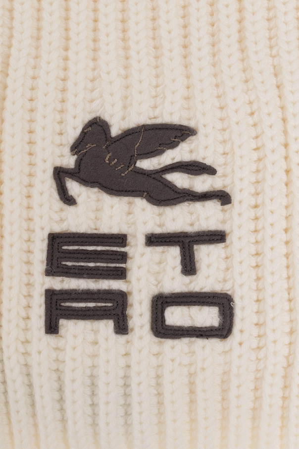 Etro Wool scarf with logo