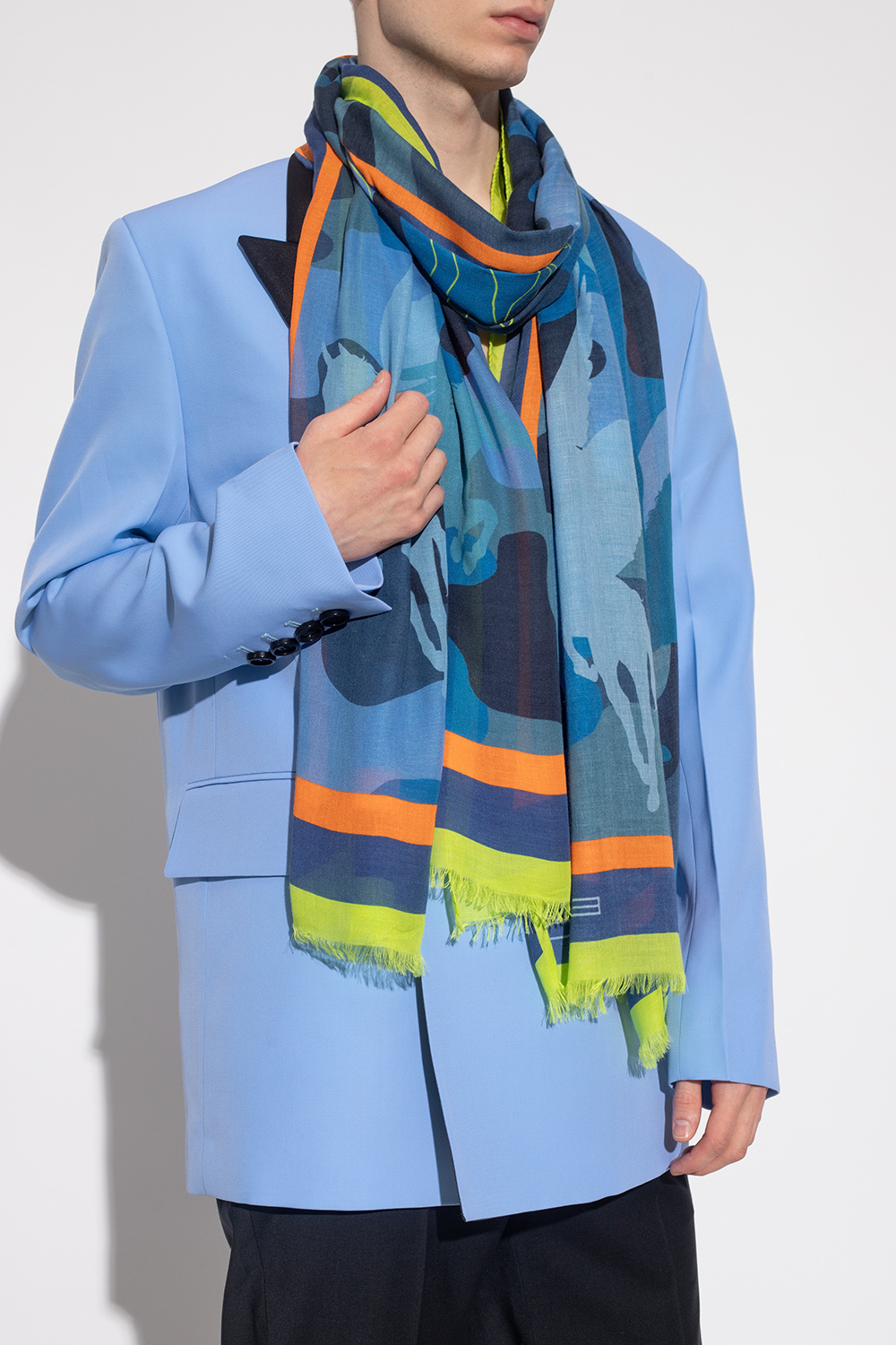 Etro Scarf with ‘Camouflying Pegaso’ motif