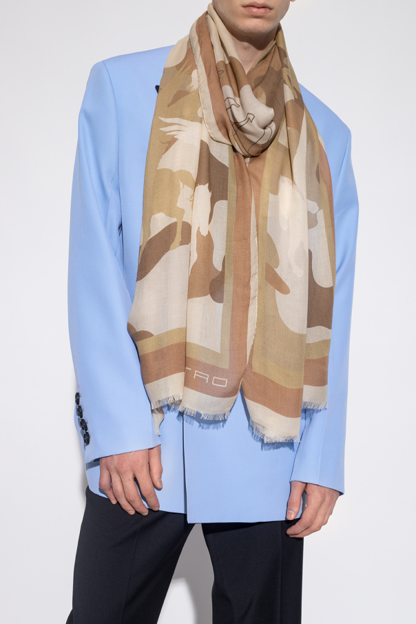 Etro Scarf with ‘Camouflying Pegaso’ motif