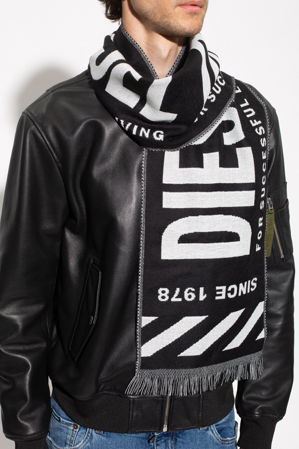 Diesel ‘S-BISC’ scarf with logo