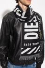 Diesel BLACK ‘S-BISC’ scarf with logo