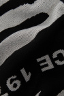 Diesel BLACK ‘S-BISC’ scarf with logo
