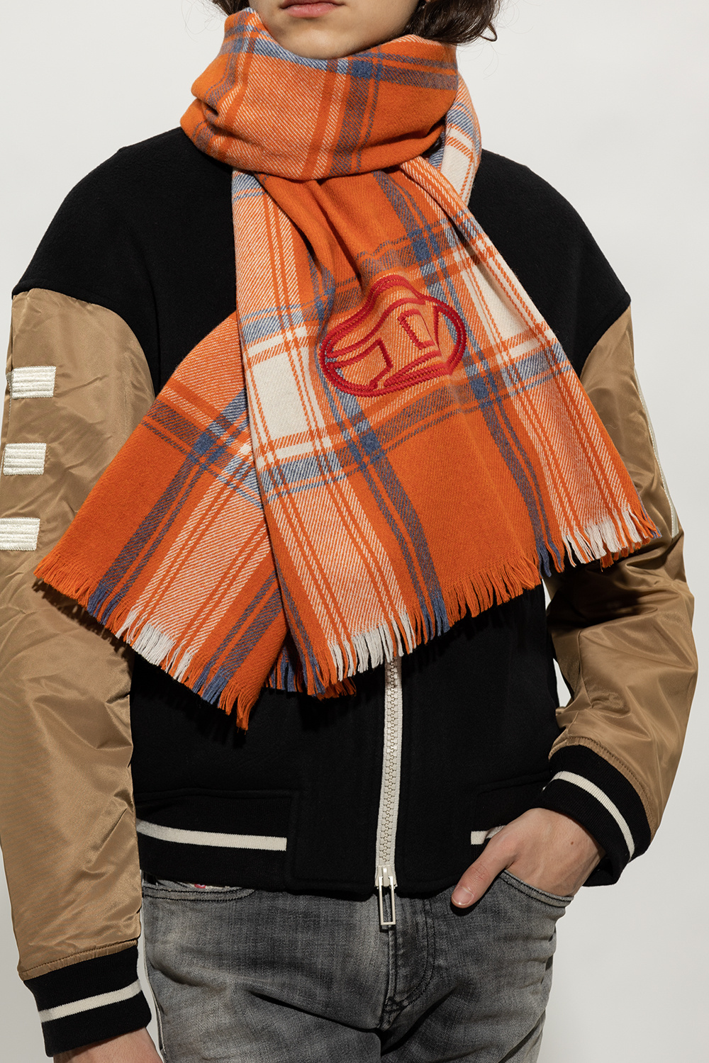 Diesel ‘S-FERDIE’ checked scarf