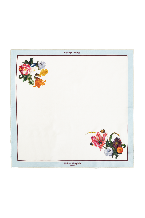 Silk scarf with floral motif od Maison Margiela