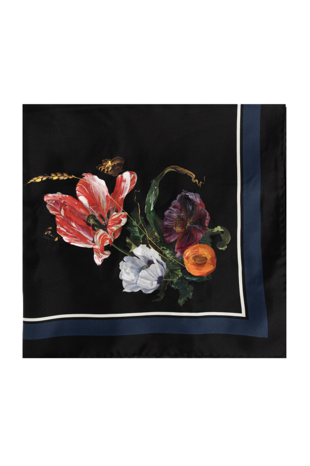 Silk scarf with floral motif od Maison Margiela