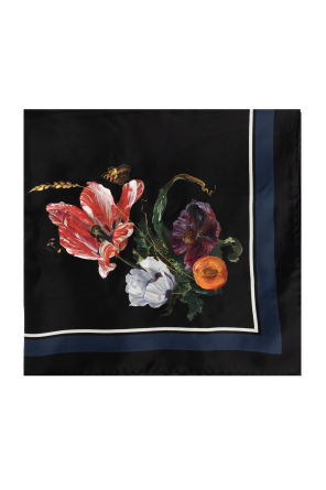 Pañuelo de seda con motivo floral