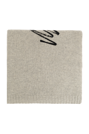 Wool scarf with logo