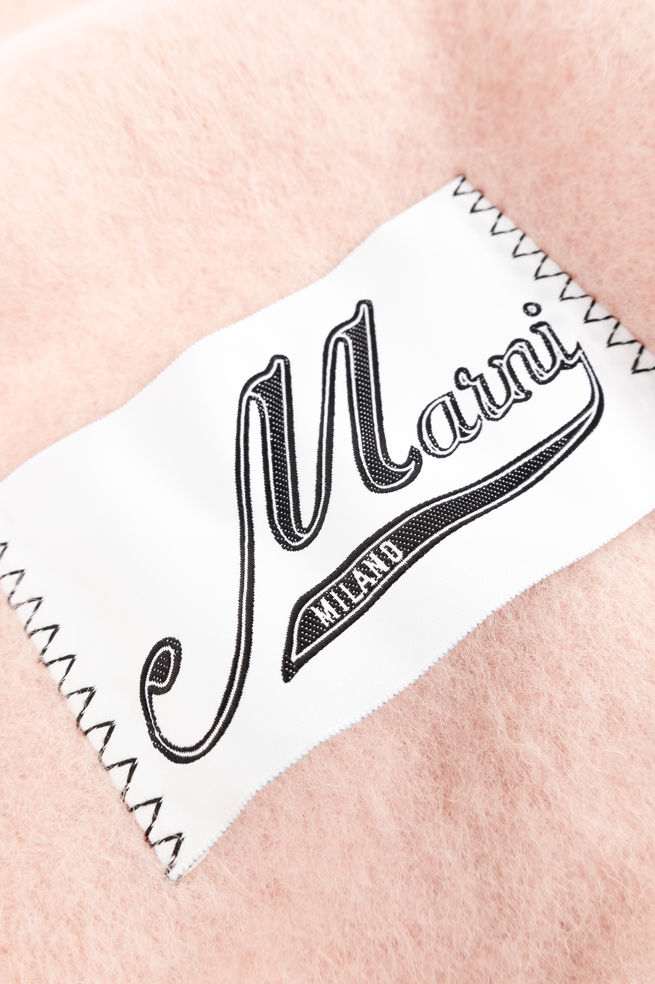 marni sandals Wool scarf with logo