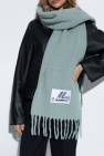Marni GREEN Scarf with logo patch