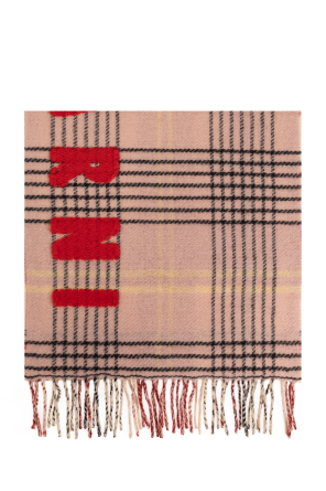 Scarf with check pattern