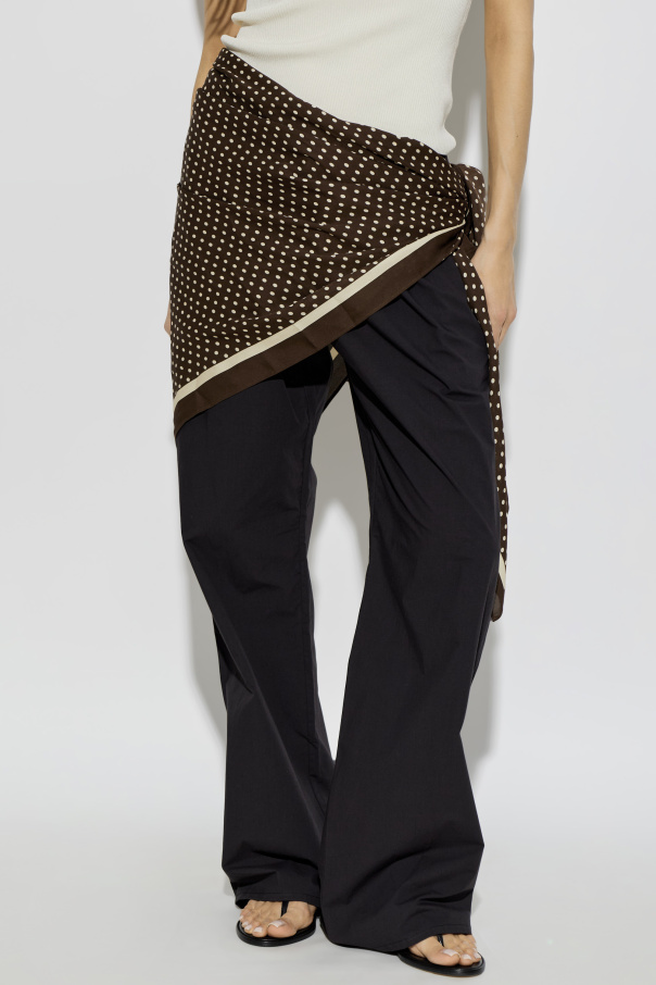 Matteau Silk scarf with polka dot pattern